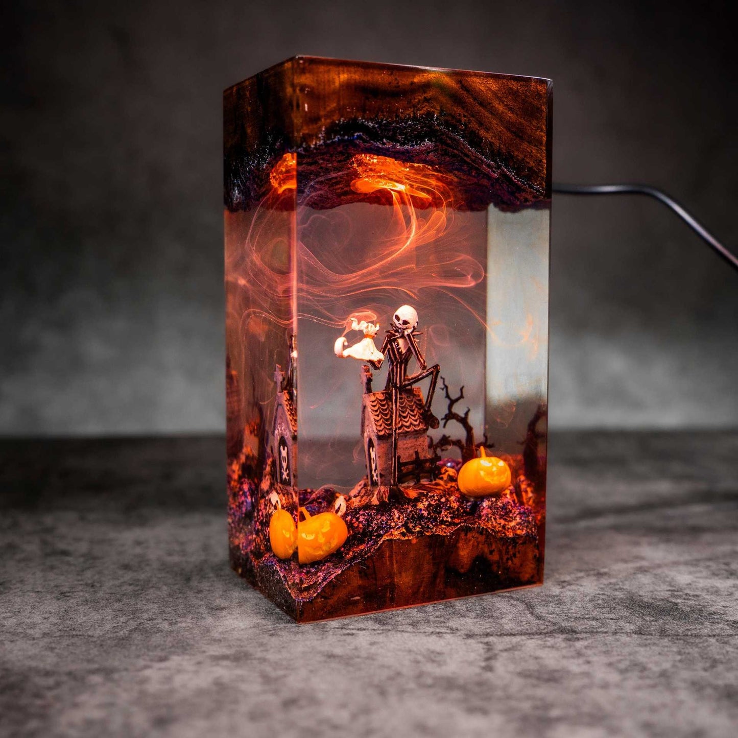 Handmade Resin Halloween Decor Lamp