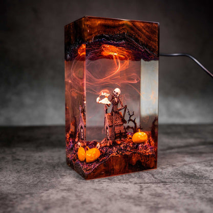 Handmade Resin Halloween Decor Lamp