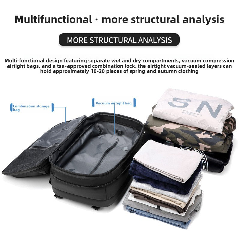 Men's Backpack Anti-Theft Computer Backpack Business Commuting Outdoor Travel Bag Vacuum Compression Backpack Customization