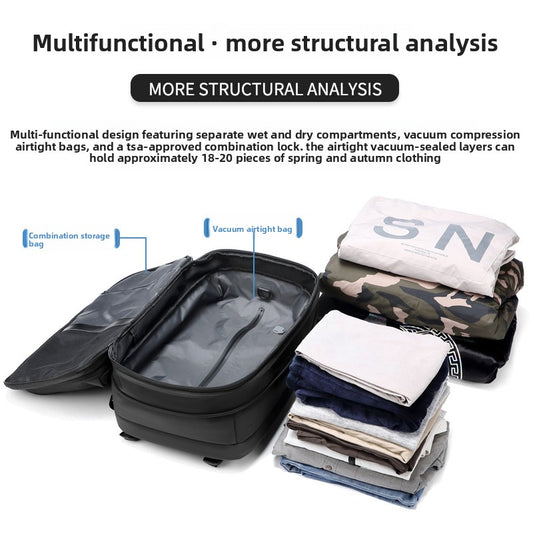 Men's Backpack Anti-Theft Computer Backpack Business Commuting Outdoor Travel Bag Vacuum Compression Backpack Customization