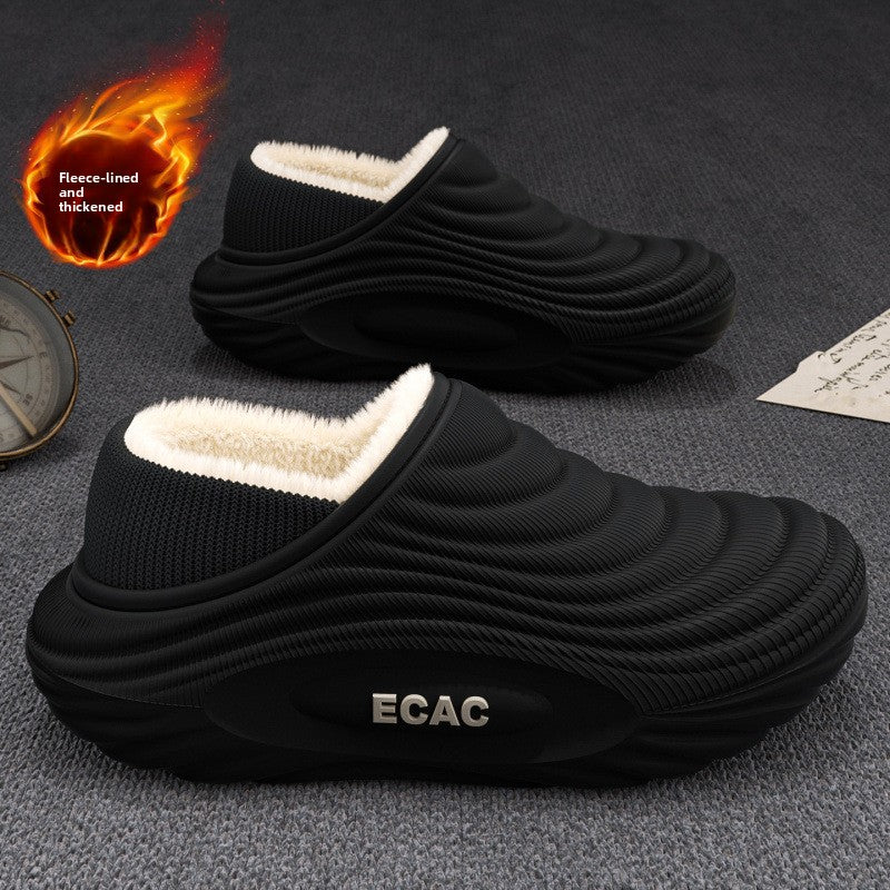 Winter Warm Fleece-Lined Cotton Slippers