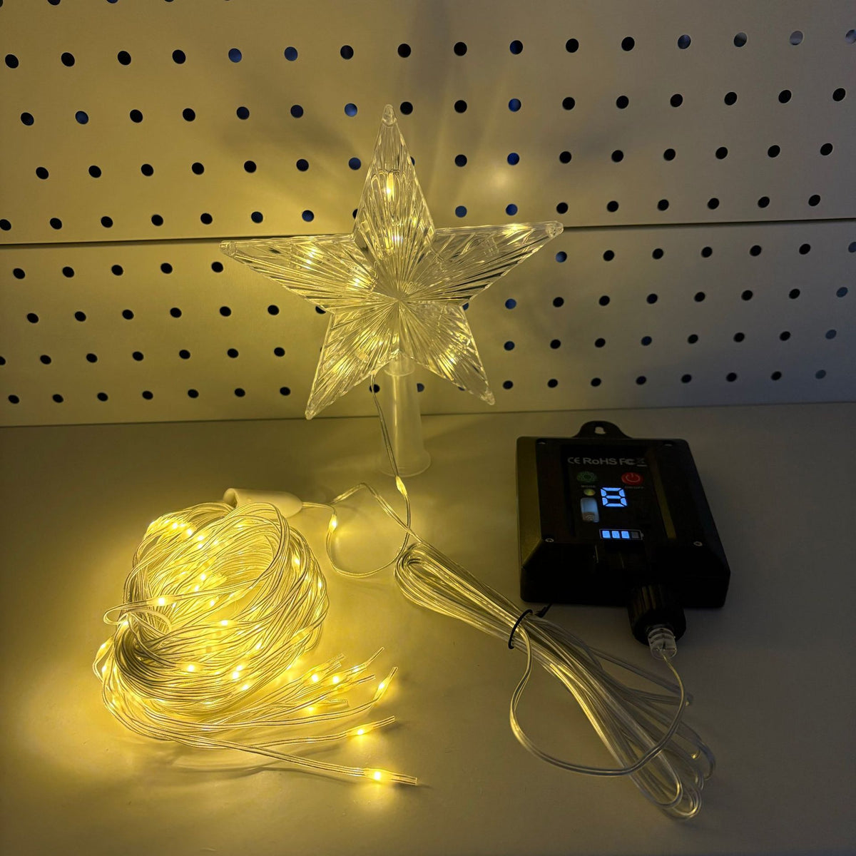 Christmas Leather Wire Tree Top Lights Waterfall Lights