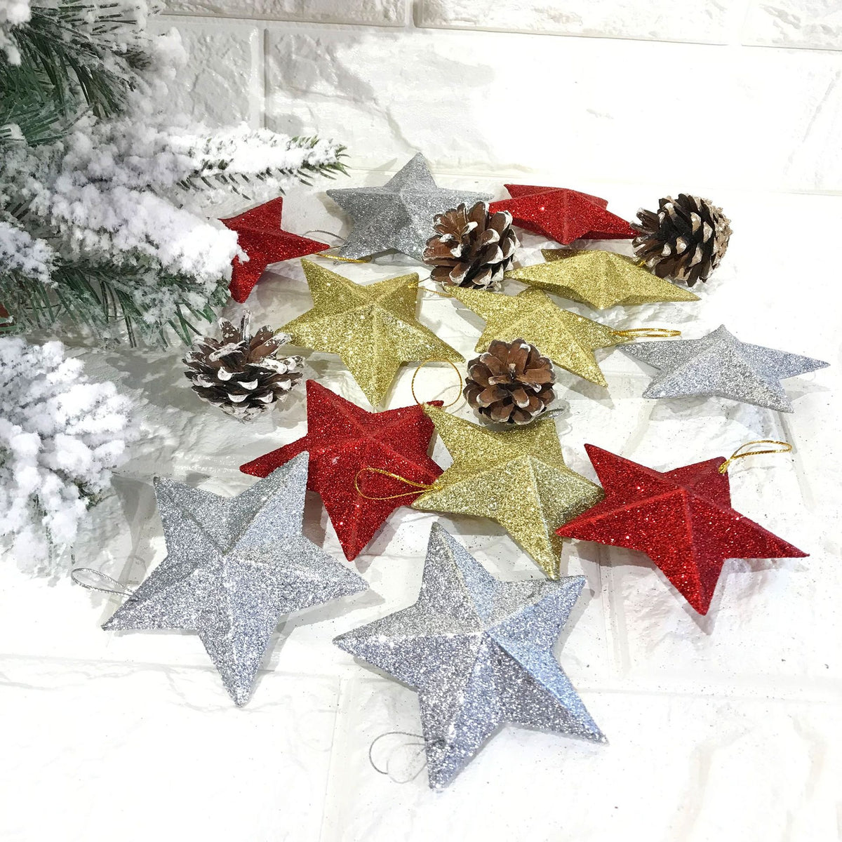 Blow Mold Plastic Christmas Star Ornament
