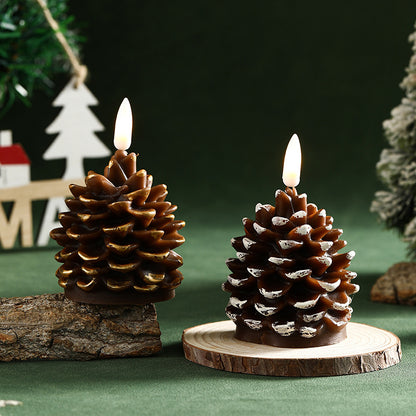 Pinecone-Shaped LED Decorative Candle Light