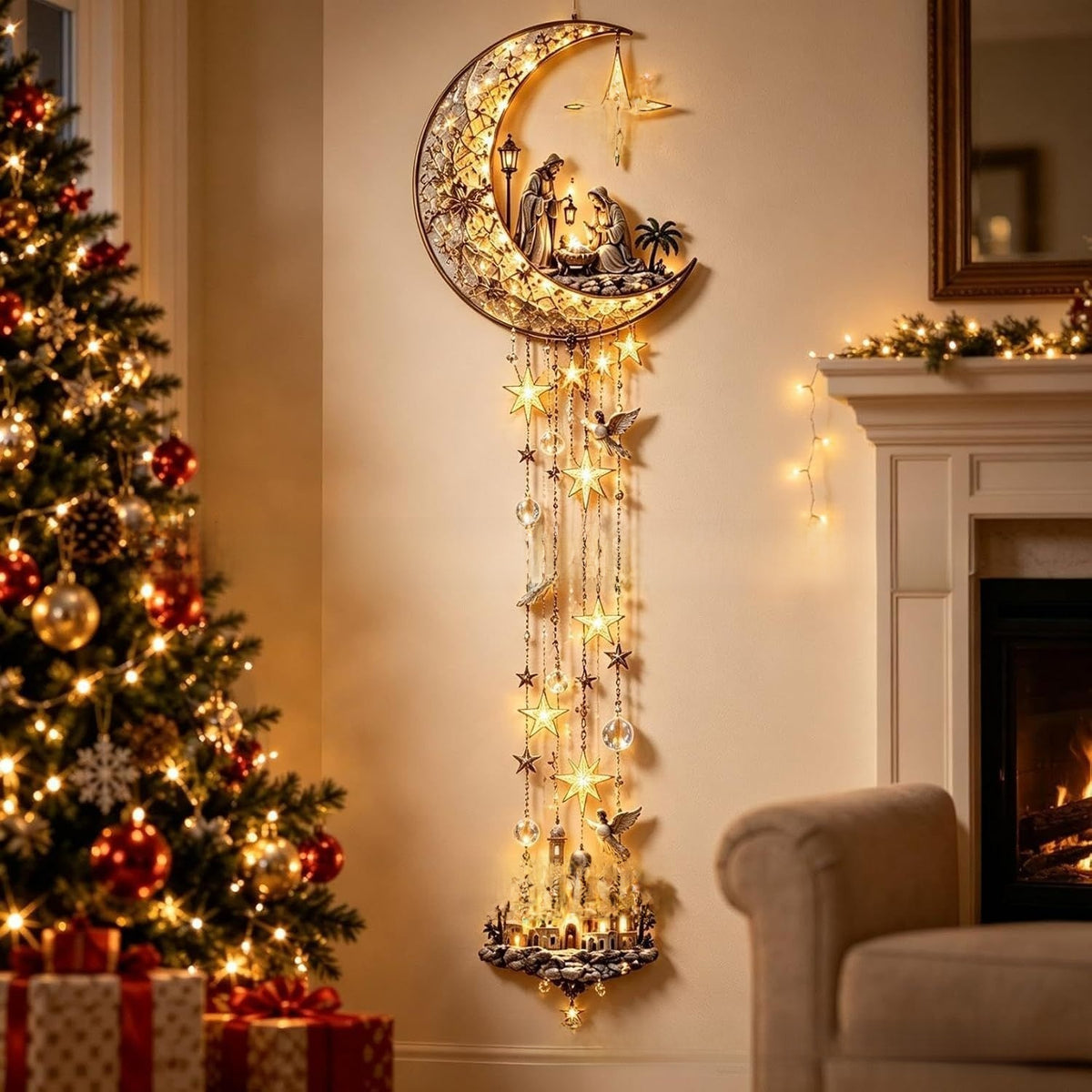 Glowing wall decoration