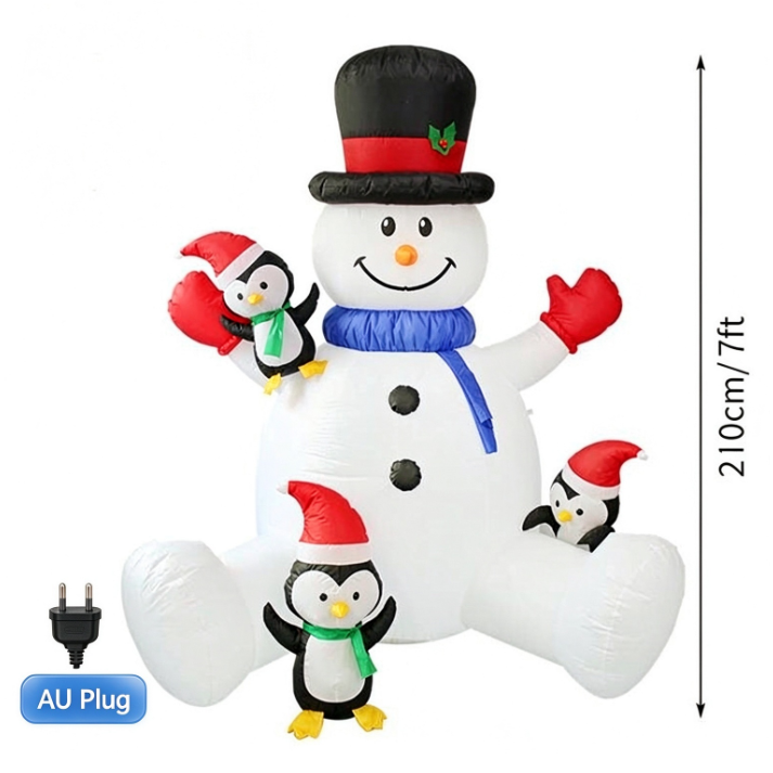 Inflatable Snowman Penguin Christmas Decoration