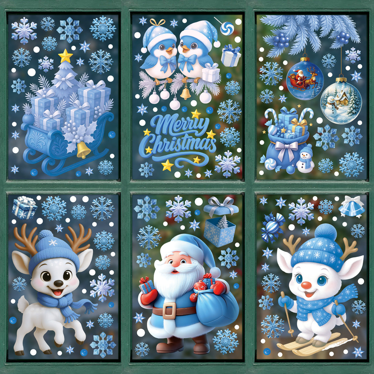 Christmas glass stickers