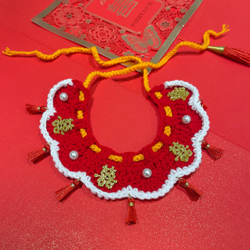 Christmas Pet Knitted Scarf