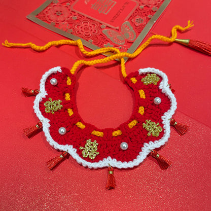 Christmas Pet Knitted Scarf