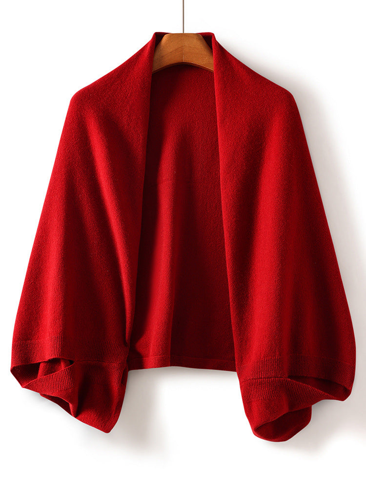 Pure Wool Knitted Scarf and Shawl