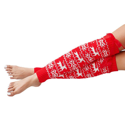 Christmas Elk Pattern Knitted Socks