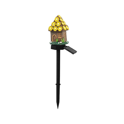 Solar Powered Resin Ground Lamp for Garden Decoration