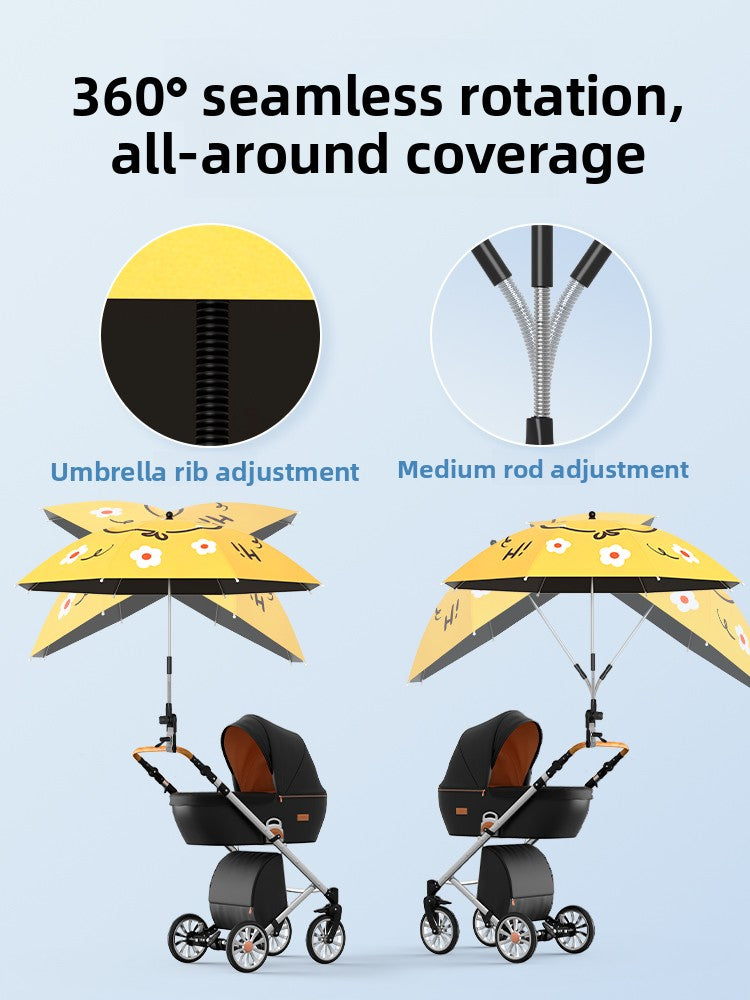 Universal Baby Stroller Sunshade and Rain Umbrella