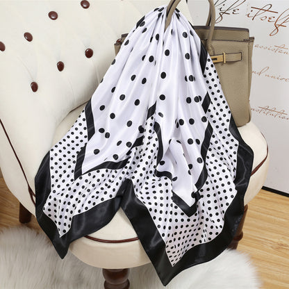 Retro Cashew Pattern Silk Scarf, Large Square Scarf for Women, Stylish and Fashionable for Spring, Autumn, and Winter, Thin Summer Shawl