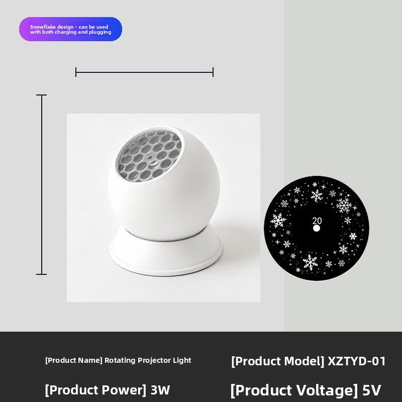 Dynamic Rotating Projection Light for Holiday Decoration