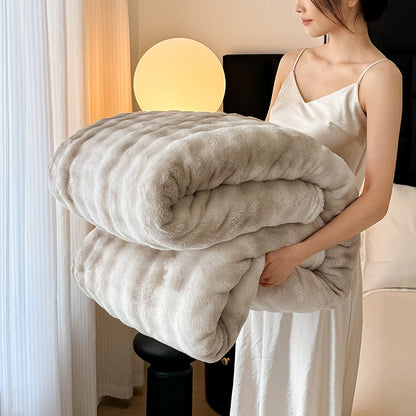 Reversible Ink Painting Plush Throw Blanket