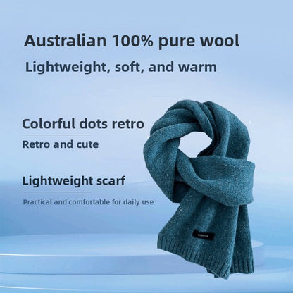 Merino Wool Knitted Winter Scarf