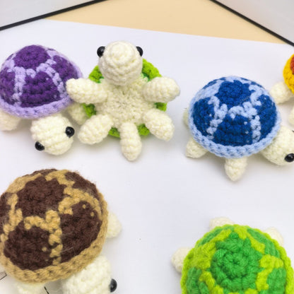 Cartoon Crochet Turtle Keychain DIY Pendant Gift