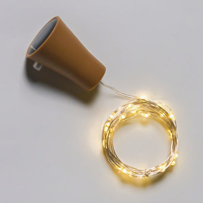 Solar Bottle Stopper LED Wine Bottle Light Decorative Copper Wire Fairy String Lights for Party Wedding Christmas Decor