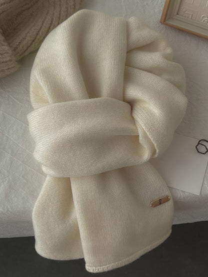 Merino Wool Scarf Winter Warm Unisex