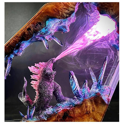 Godzilla Epoxy Resin Decoration Lamp