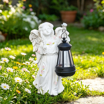 Solar Powered Angel Lantern Garden Decoration