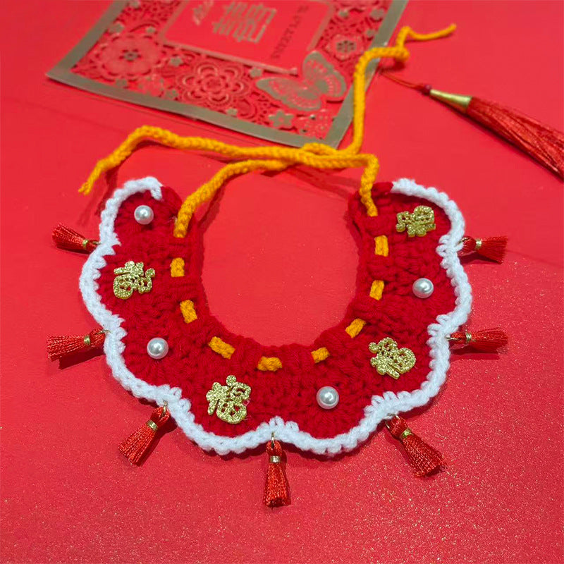 Christmas Pet Knitted Scarf