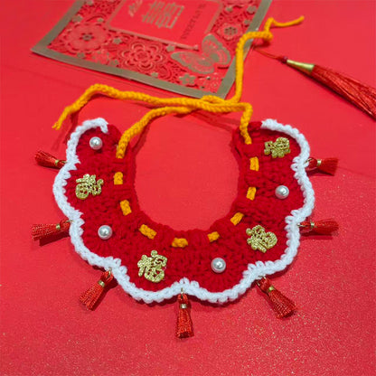 Christmas Pet Knitted Scarf