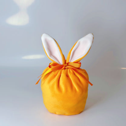 Cross Border Easter Rabbit Ears Velvet Bag Gift Box Candy Box Party Gift Candy Box Creative Ins Bundle Pocket