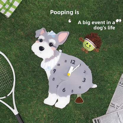 Pet Themed Silent Wall Clock with Moving Decoration