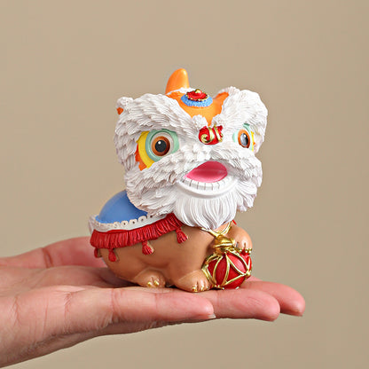 Chinese Style Resin Lion Decoration