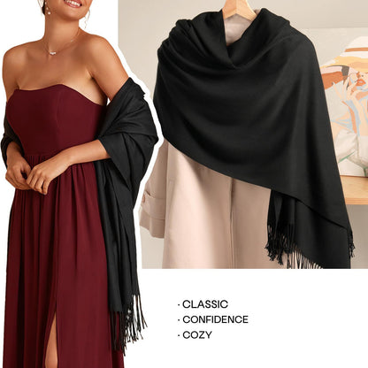 Women's imitation cashmere shawl long scarf