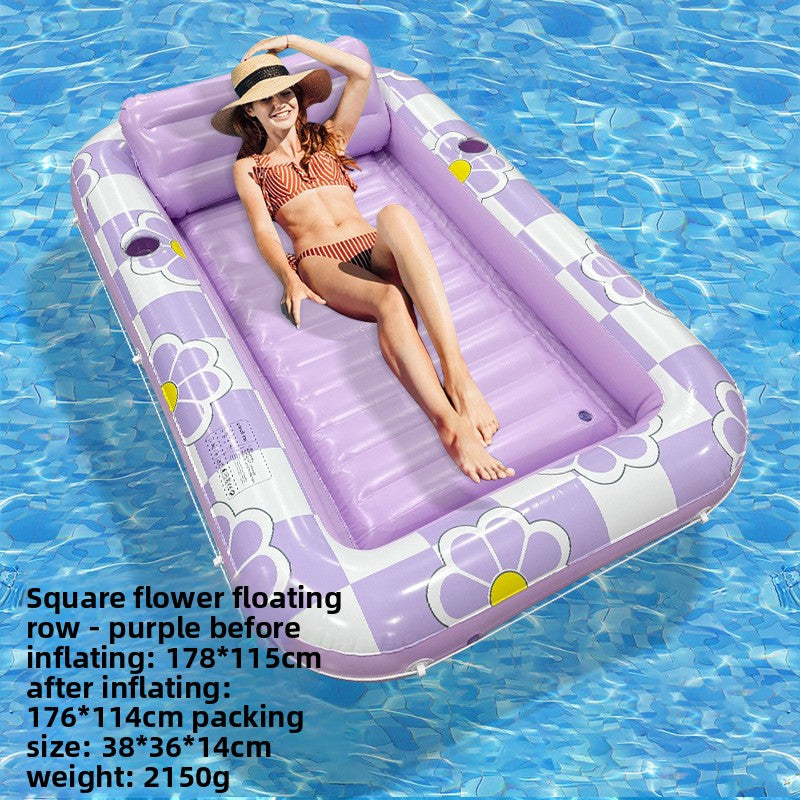 Square Bright Inflatable Pool Float Mat