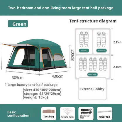 Large Camping Tent with Rooms Sun Shelter