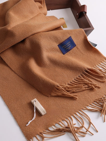 Merino Wool Scarf Winter Warm Unisex