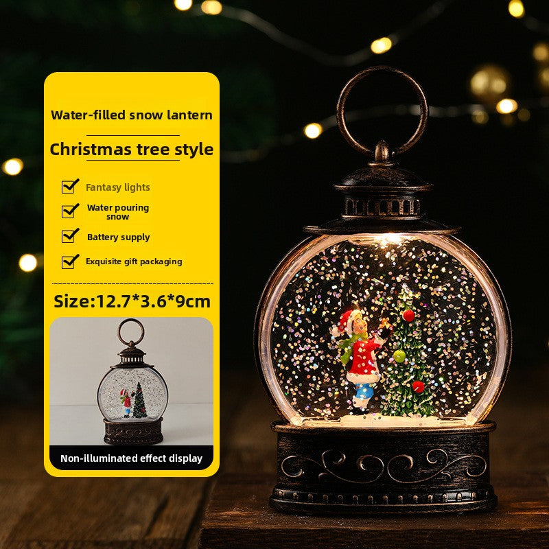 Christmas water-filled small wind lamp decoration item