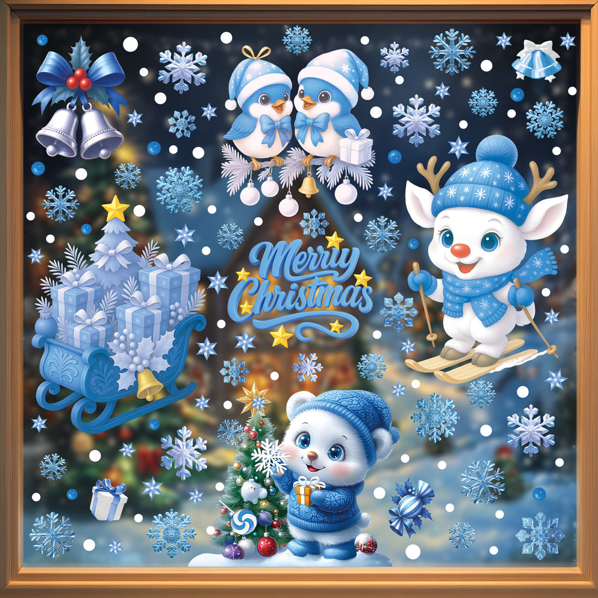 Christmas glass stickers