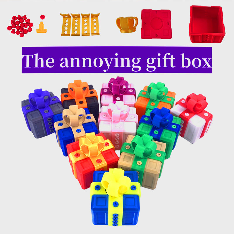 3D Printed Annoying Prank Gift Box Novelty Gag Toy
