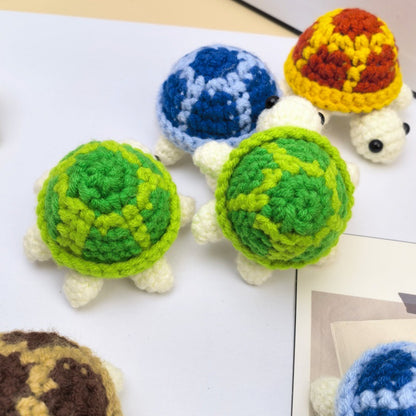 Cartoon Crochet Turtle Keychain DIY Pendant Gift