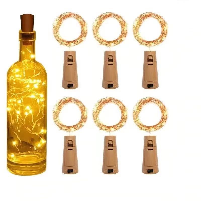LED Wine Bottle Stopper Copper Wire Light String Decoration