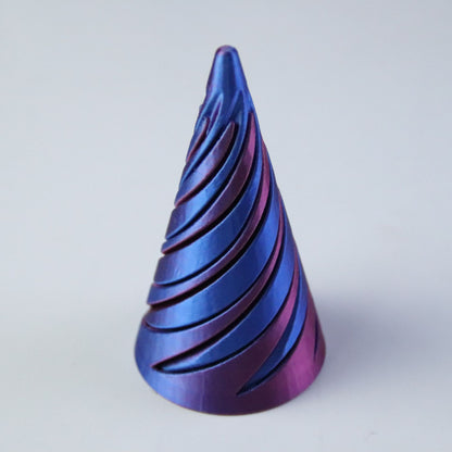 3D-Printed Spiral Stress-Relief Cone 3D Desktop Decoration