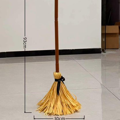 Floating Witch Broom Halloween Decoration