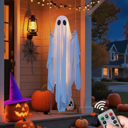 Glowing Swing Ghost Halloween Decoration Prop
