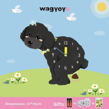 Pet Themed Silent Wall Clock with Moving Decoration