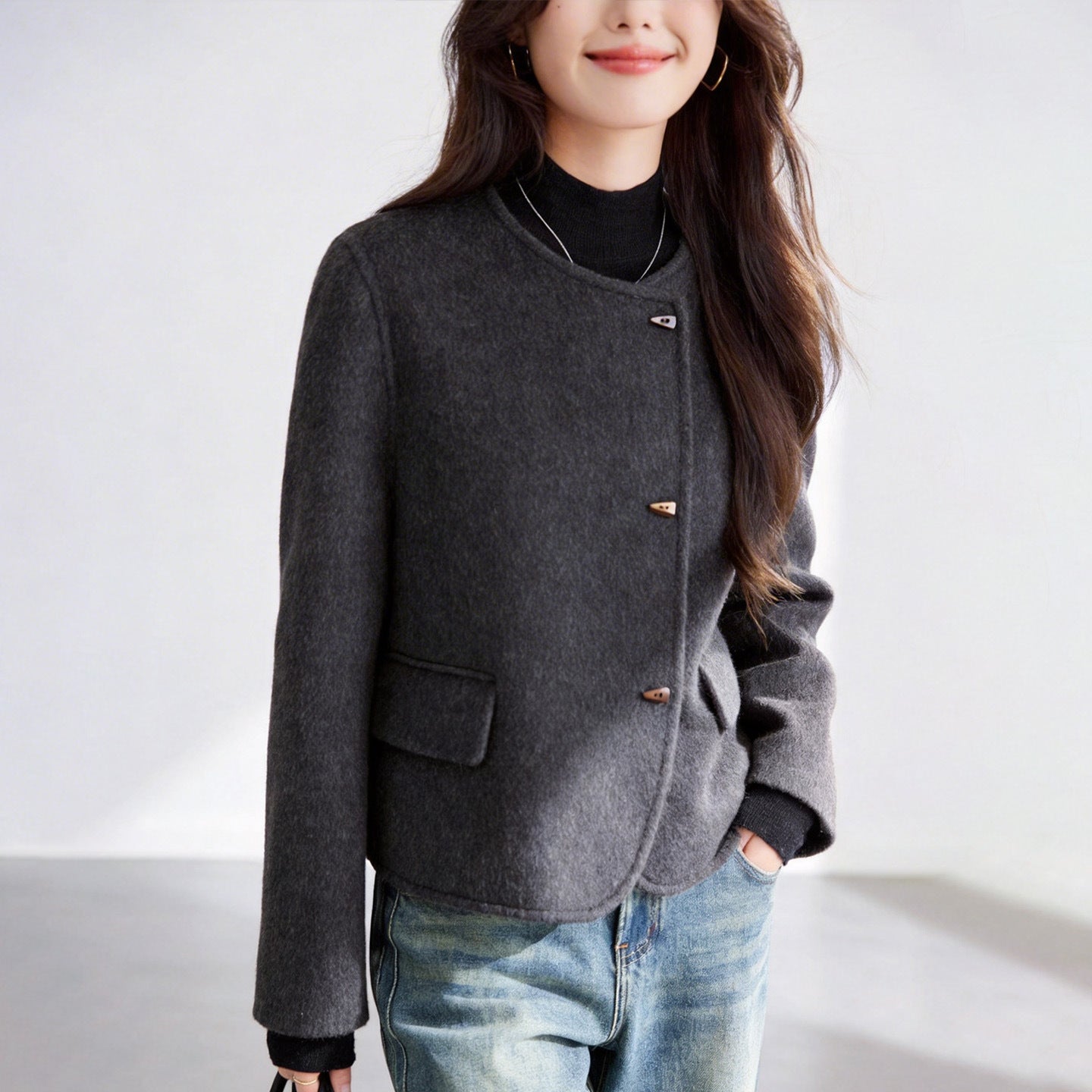 Double-sided tweed jacket