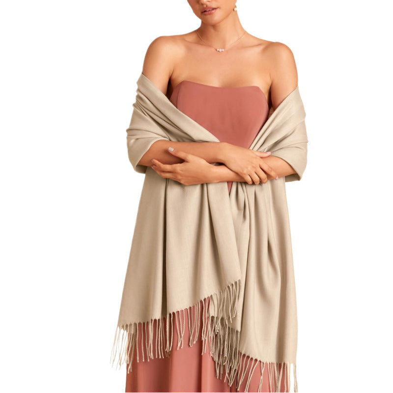 Women's imitation cashmere shawl long scarf