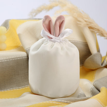 Cross Border Easter Rabbit Ears Velvet Bag Gift Box Candy Box Party Gift Candy Box Creative Ins Bundle Pocket