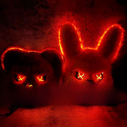 Glowing Animal Plush Headgear for Halloween