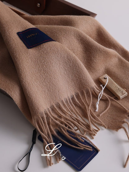 Merino Wool Scarf Winter Warm Unisex