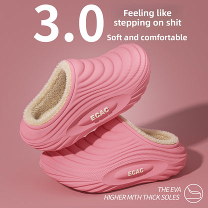 Waterproof Fleece-Lined Winter Slippers